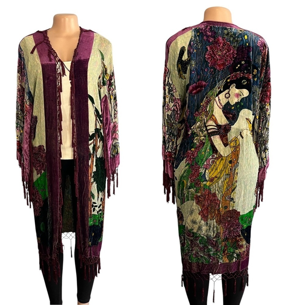 Mulin Vintage Art Deco Boho Beaded Duster